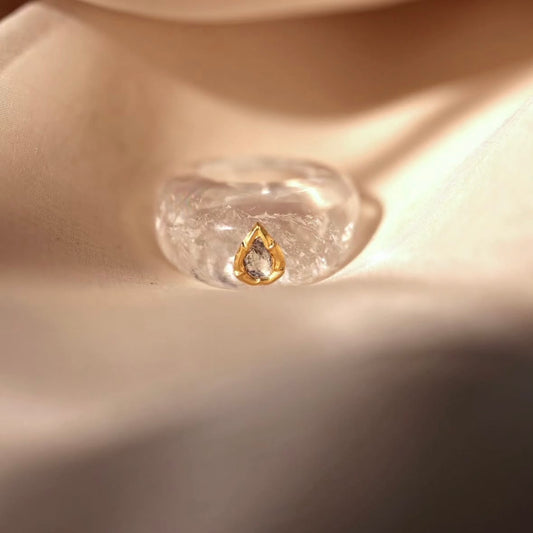 Boond Ring - Quartz - Gold