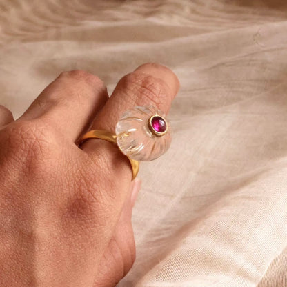 Melon Ring - Quartz - 925 Silver