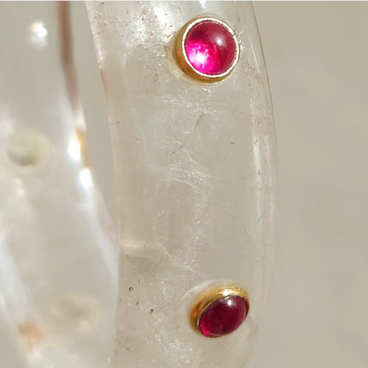 Cherry Bangle - Red and Quartz