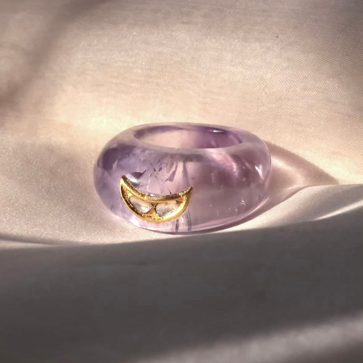 Chand Ring - Amethyst - Gold