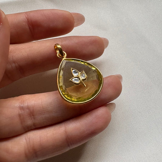 Limoncillo Pendant - 24 carat gold, 925 Silver