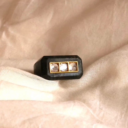 Shakti Ring - Labradorite - Gold